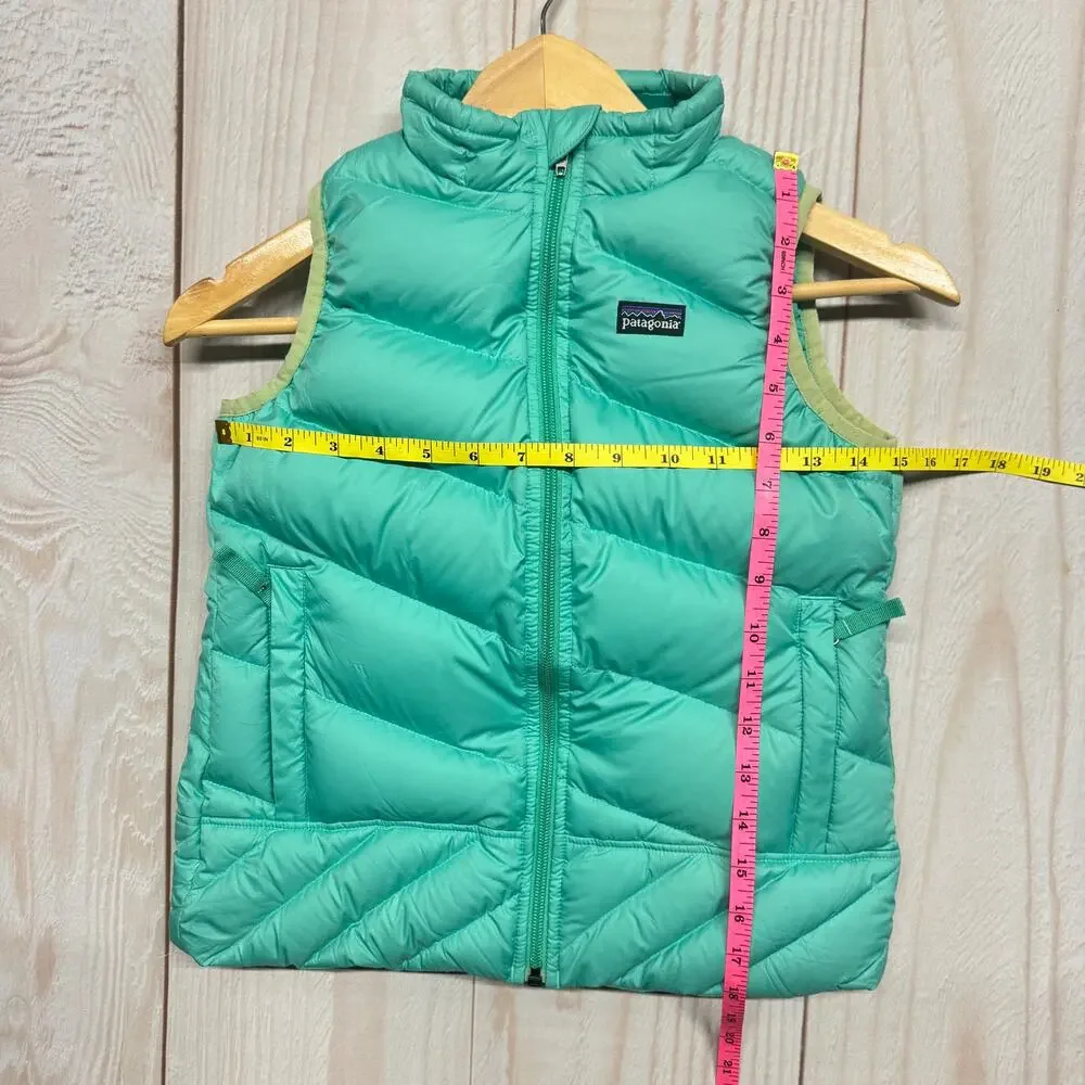 Patagonia Girls Hi-Loft Goose Down 600 Fill Insulated Puffer Vest Size S (8)